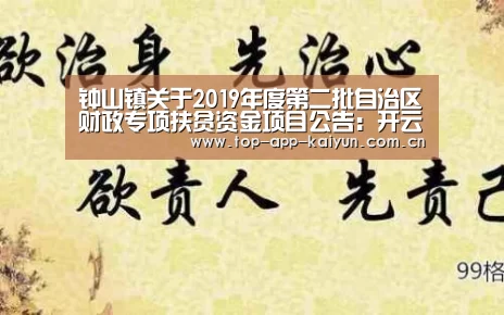 钟山镇关于2019年度第二批自治区财政专项扶贫资金项目公告:开云官网首页(图2) 开云体育官方入口